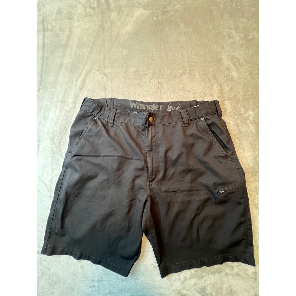 Wrangler Outdoor Performance Shorts Mens 38 Black Cargo Hiking Tech